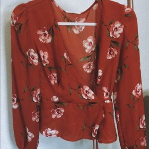 Floral wrap around top